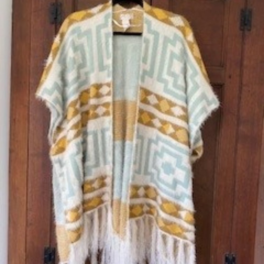Free People Warm Colors Sweater Wrap